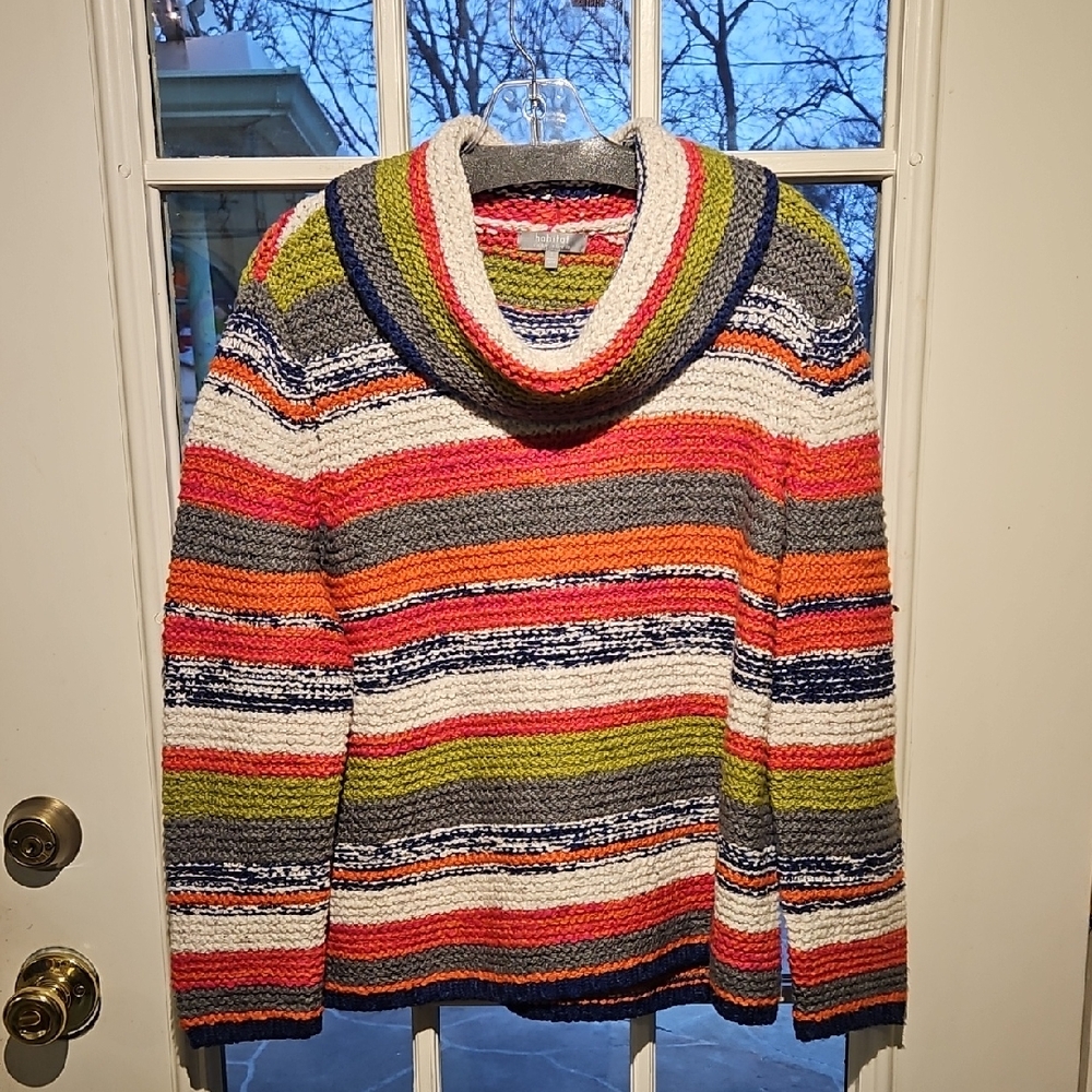 Habitat Vibrant Striped Cowl Neck Sweater